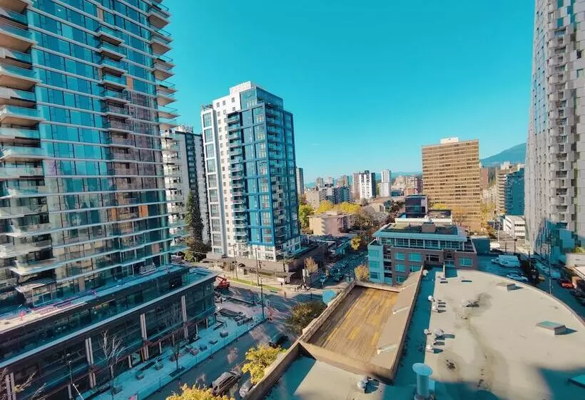 景色の見える一ベッドルームアパートメント, Divya Sutra Suites On Robson Downtown Vancouver