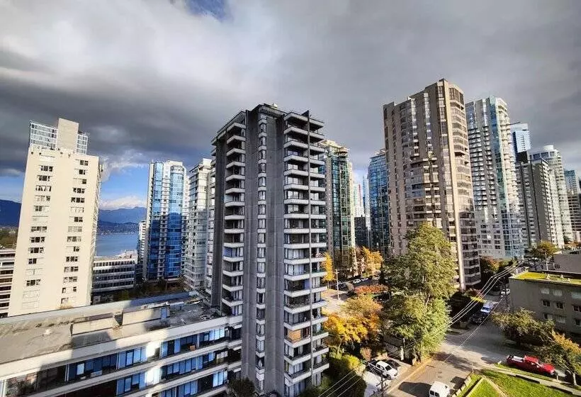 景色の見える一ベッドルームアパートメント, Divya Sutra Suites On Robson Downtown Vancouver