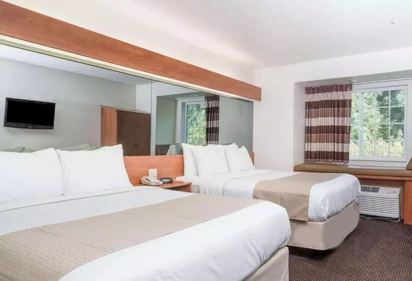 身障者適用クイーンサイズベッドルーム, Microtel Inn & Suites By Wyndham Rice Lake