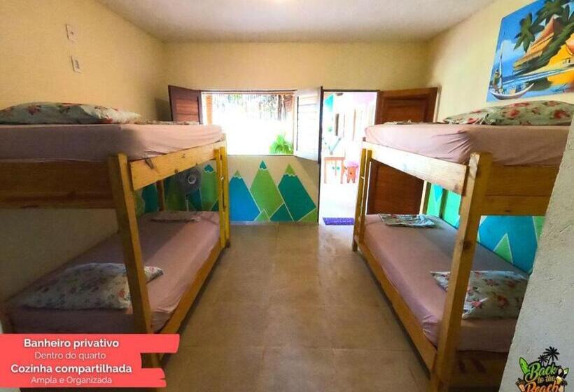 سرير فى غرفة مشتركه, Back To The Beach Hostel Pipa