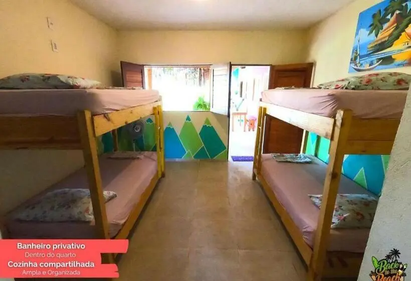 ルームシェアのワンベッド, Back To The Beach Hostel   Pipa