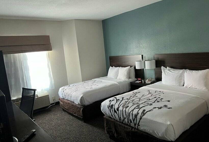 带2个双人床的标准工作室, Sleep Inn Northlake