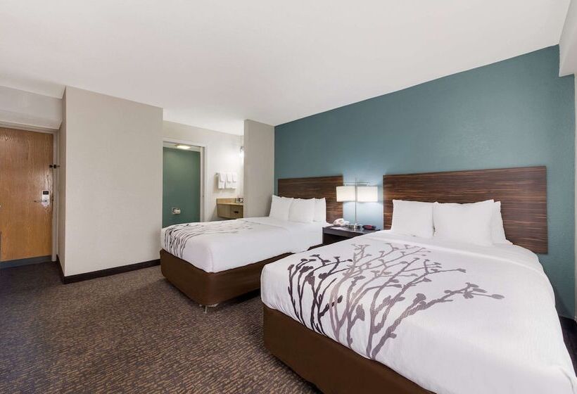 带2个双人床的标准工作室, Sleep Inn Northlake