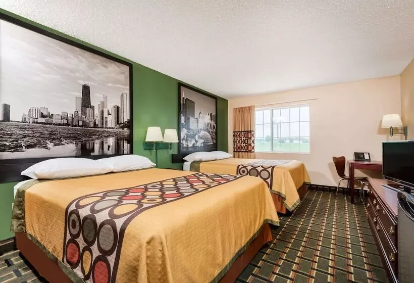 ２ダブルベッドのスタンダードルーム, Super 8 By Wyndham Mt. Carmel Il