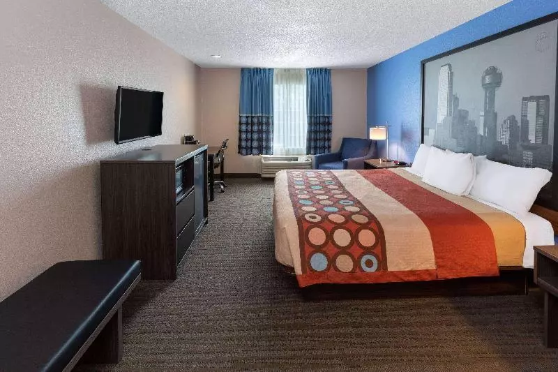キングサイズベッドのスタンダードルーム, Super 8 By Wyndham Garland Rowlett East Dallas Area