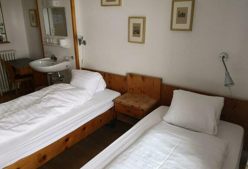 חדר סטנדרט חדר אמבטיה משותף, Historisches Hotel Piz Ela Bergün
