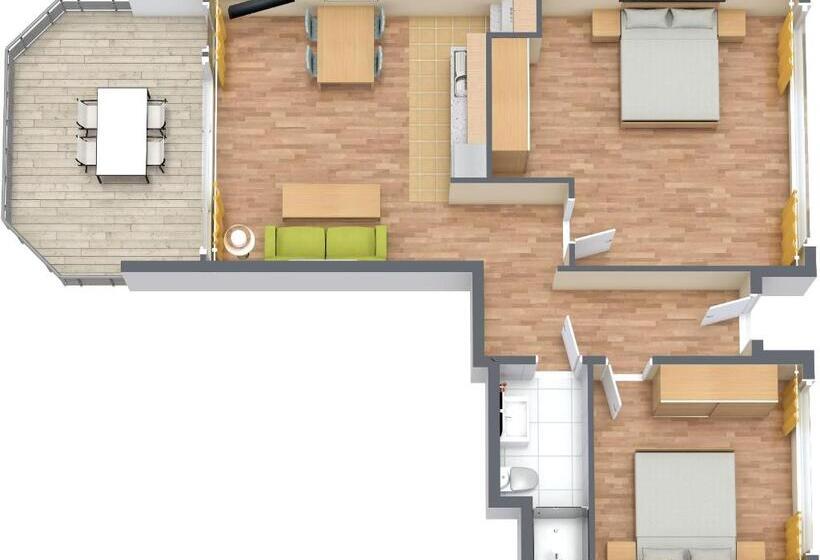 Апартаменты 2 Спальни, Ferien Und Freizeitpark Weissenhauser Strand