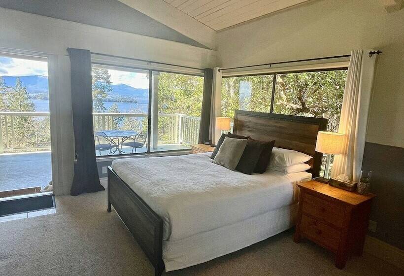 带海景的带双人床的标准间, Quarrystone House B&b