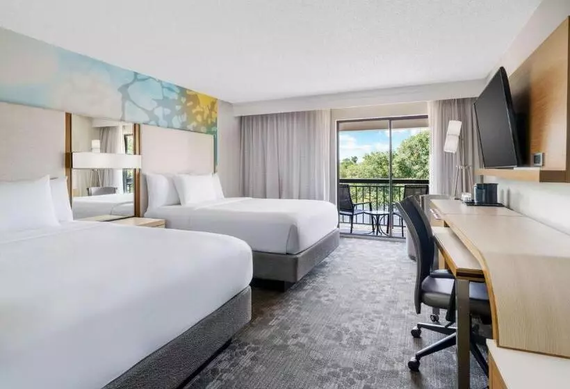 ２ダブルベッドのスタンダードルーム, Courtyard By Marriott Orlando Lake Buena Vista At Vista Centre