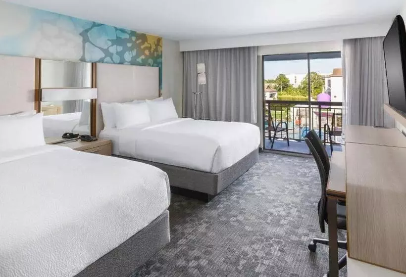 ２ダブルベッドのスタンダードルーム, Courtyard By Marriott Orlando Lake Buena Vista At Vista Centre