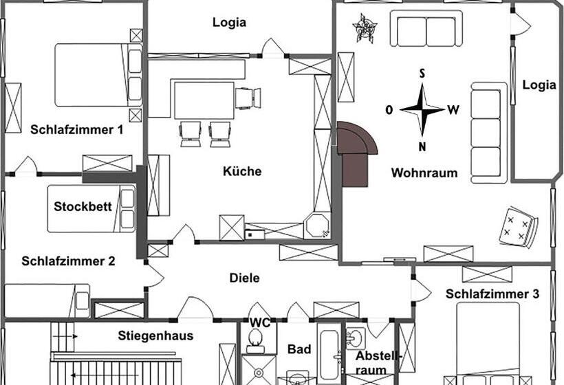 Апартаменты 3 Спальни, Pension Lipicer
