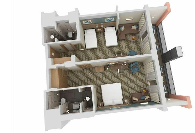 חדר משפחתי דלוקס, Megasaray Club Belek