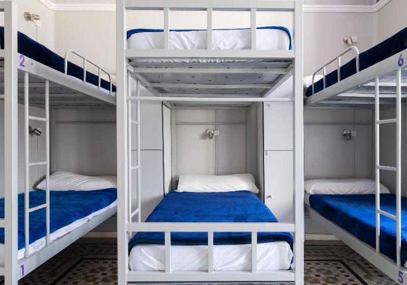 سرير فى غرفة مشتركة مزودة بحمام مشترك, Purple Nest Hostel