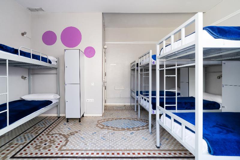 سرير فى غرفة مشتركة مزودة بحمام مشترك, Purple Nest Hostel