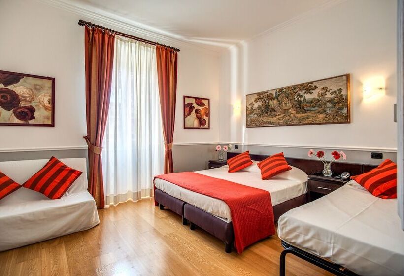 Standaard Vierpersoonskamer, Everest Inn Rome