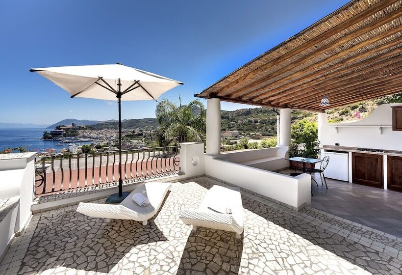 اتاق سوپریور با چشمانداز دریا, Villa Enrica   Aeolian Charme