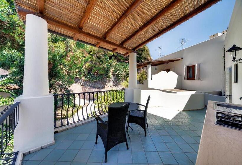 带花园景观的古典房间, Villa Enrica   Aeolian Charme