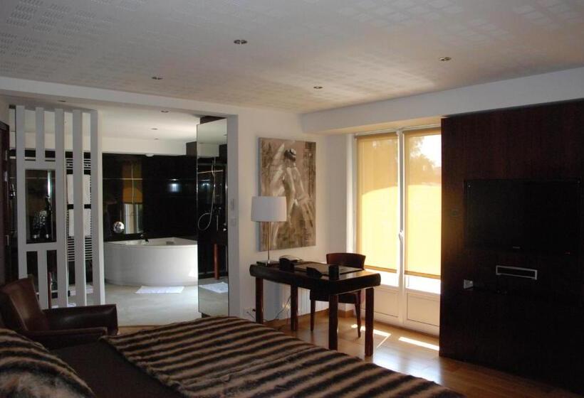 キングサイズベッドのデラックスルーム, Hôtel Ariane & Spa