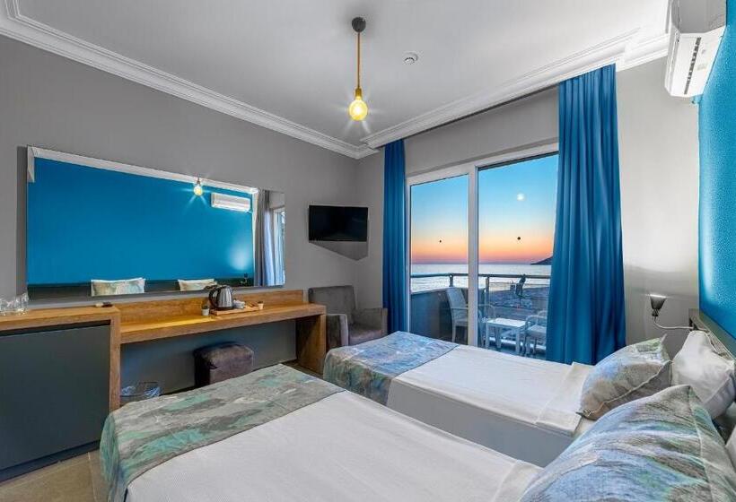 غرفة قياسية إطلالة جانبية علي البحر, Royalisa Palmiye Beach Hotel Adult Only