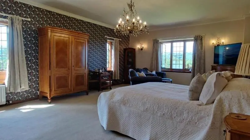 キングサイズベッドのスーペリアルーム, Luxury Bed And Breakfast At Bossington Hall In Exmoor, Somerset