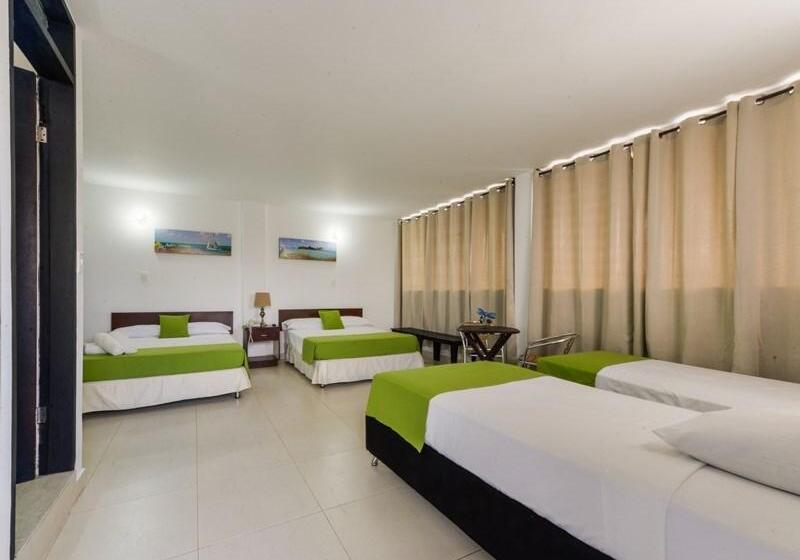 Quarto Quádruplo Estandar, Verde Mar