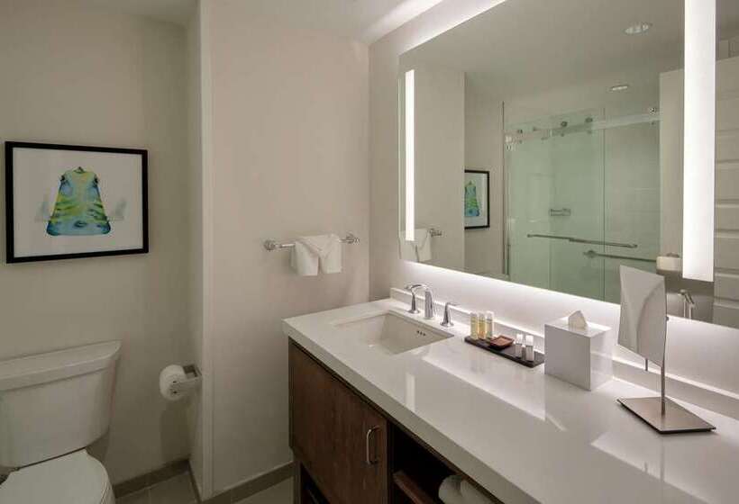 带大床的套房, Home2 Suites By Hilton Pompano Beach Pier