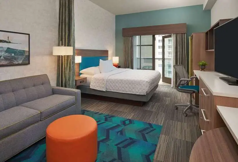 キングサイズベッドのスイートルーム, Home2 Suites By Hilton Pompano Beach Pier