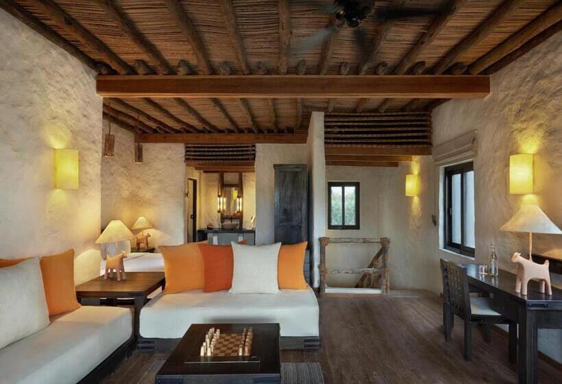２ベッドルームのデュプレックスヴィラ, Six Senses Zighy Bay