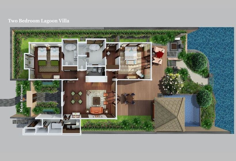 ツーベッドルーム　ヴィラ, The St. Regis Bali Resort