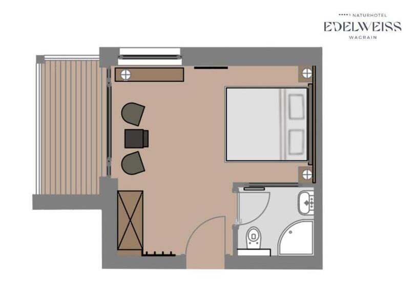 발코니가 있는 베이직 룸, Naturhotel Edelweiss Wagrain
