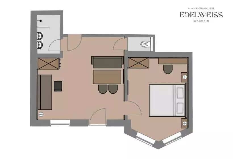 سوئیت با بالکن, Naturhotel Edelweiss Wagrain
