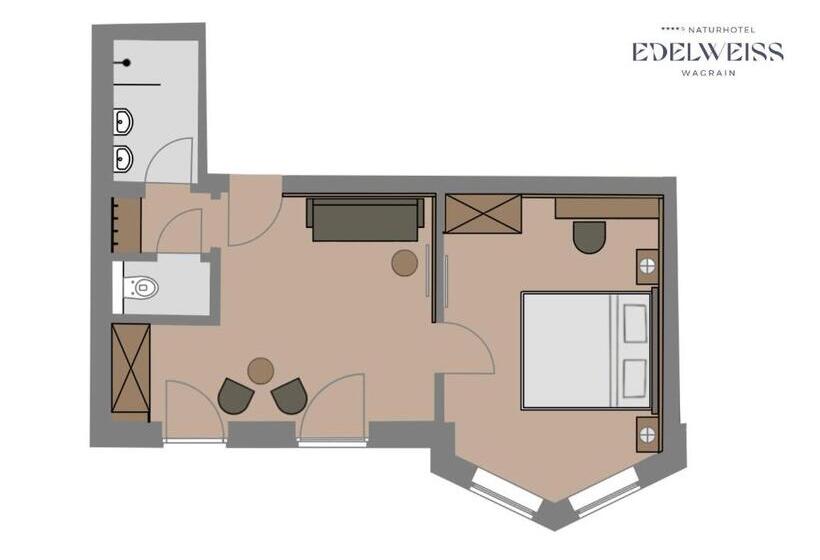 발코니가 있는 스위트, Naturhotel Edelweiss Wagrain