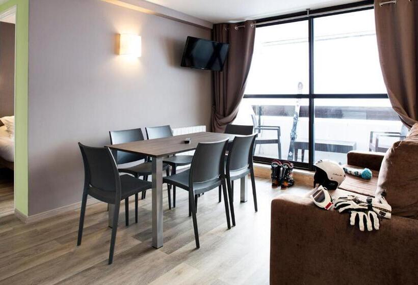 バルコニー付き１ベッドルームアパートメント, Sowell Residences Crêt Voland