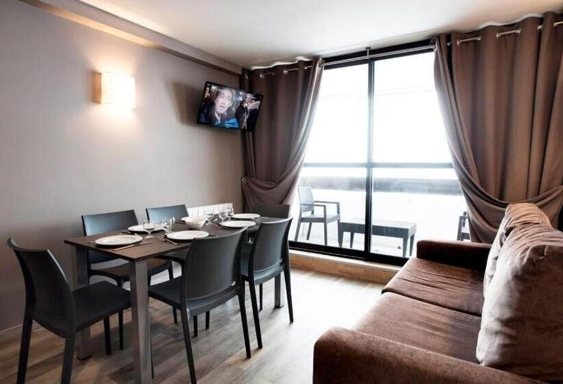 バルコニー付き１ベッドルームアパートメント, Sowell Residences Crêt Voland