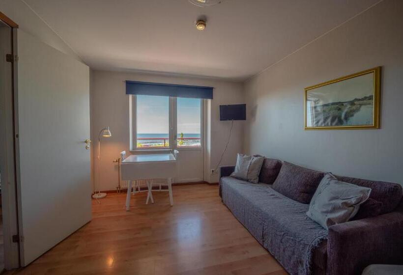 침실1개 아파트 발코니 바다 전망, Ravinstigen Visby Lägenhetshotell