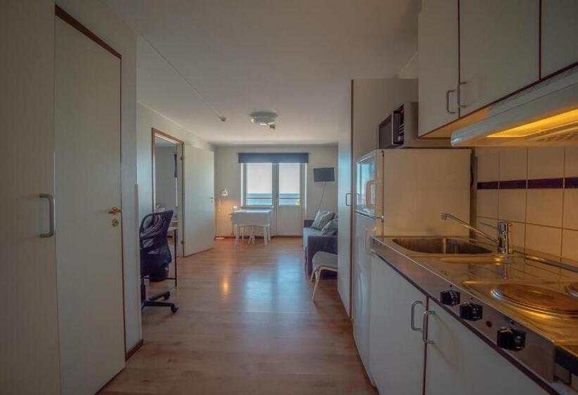 침실1개 아파트 발코니 바다 전망, Ravinstigen Visby Lägenhetshotell