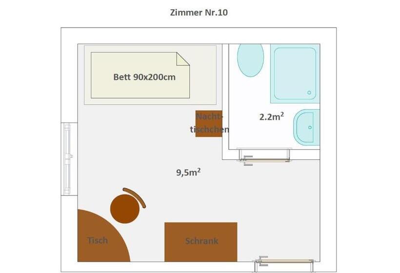 غرفة قياسية فردية, Schellenberger Hof