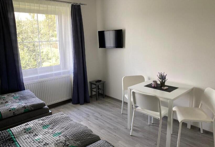 带花园景观的标准三人间, Penzion Kamejk