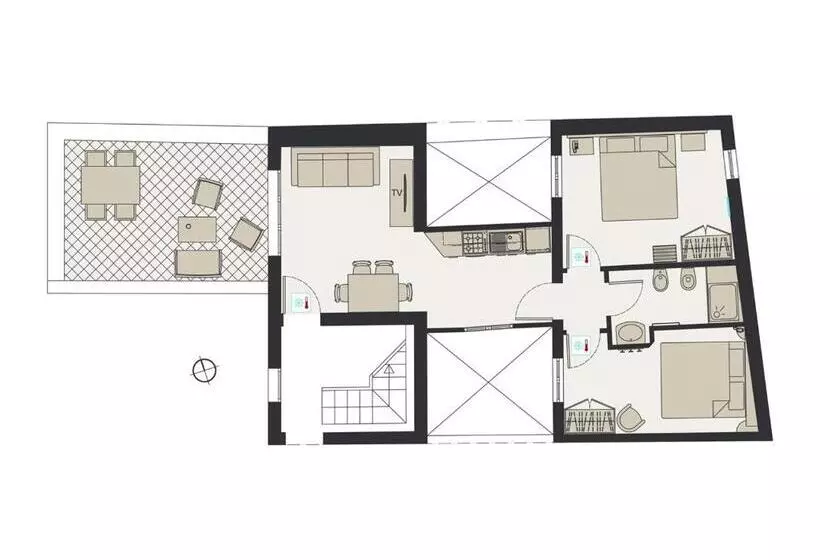 سوئیت 2 خوابه, Badia Nuova Apart