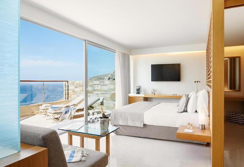 חדר דלוקס נוף לים, Lindos Blu Luxury Hotel Adults Only