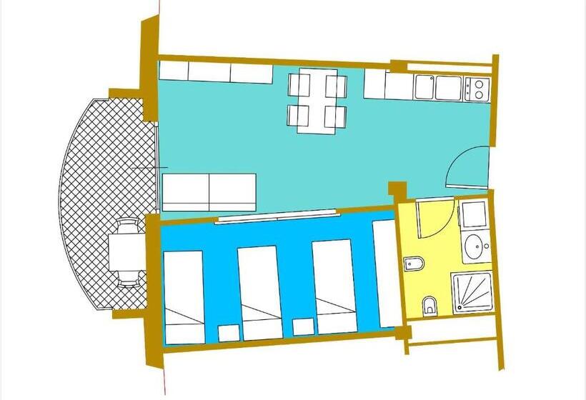 １ベッドルームアパートメント, Residence Venice