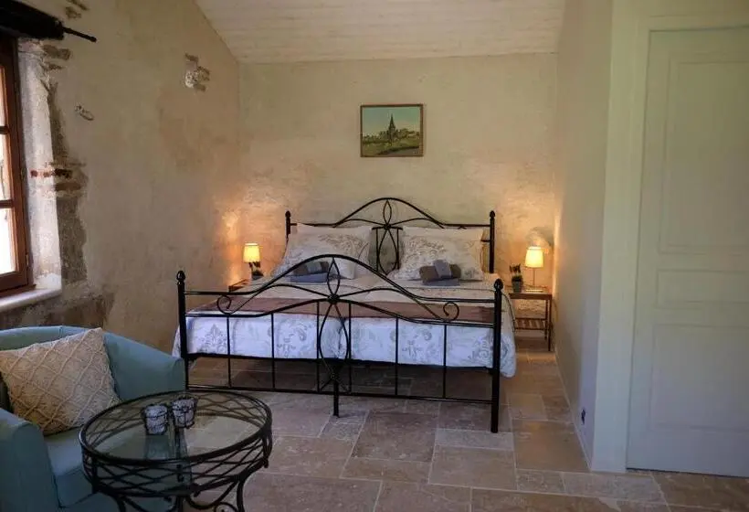 キングサイズベッドのスタンダードルーム, La Bastide Portoly B&b Pruneaux