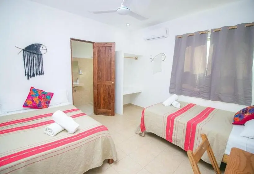 اتاق استاندارد چهار تخته, Posada Yalekin Holbox