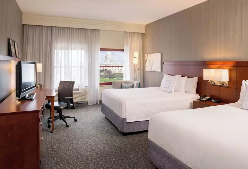 اتاق استاندارد با 2 تخت دوبل, Courtyard Providence Downtown