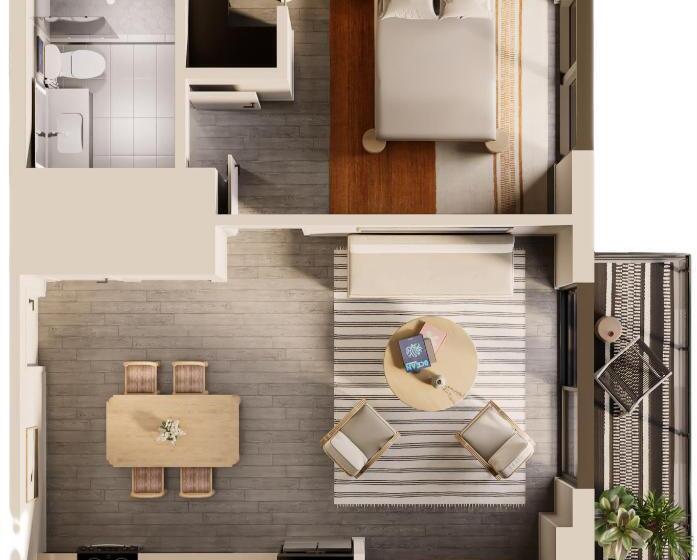 １ベッドルームアパートメント, Flow Fort Lauderdale