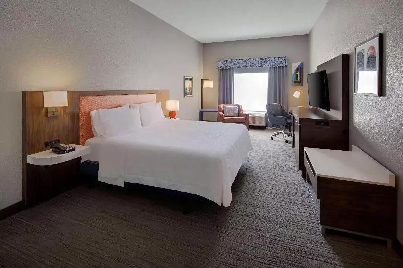 キングサイズベッドのスタンダードルーム, Hampton Inn & Suites St. Augustine Vilano Beach