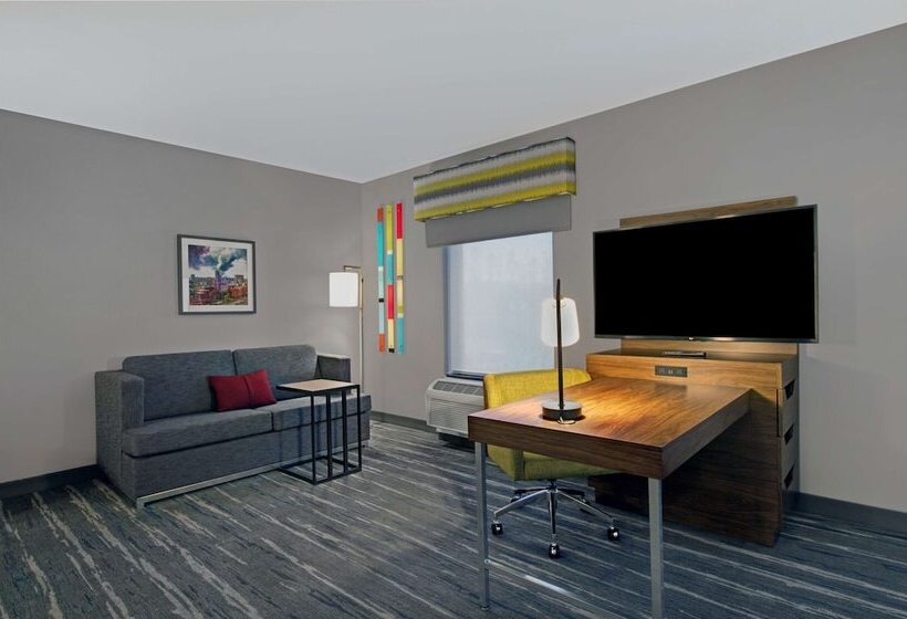 带双人床的标准工作室, Hampton Inn & Suites Syracuse Dewitt