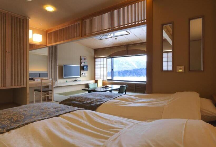 غرفة ديلوكس مطلة على البحيرة, Akan Yuku No Sato Tsuruga