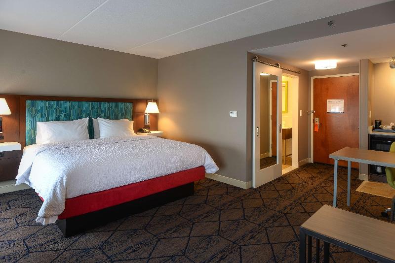 Quarto Deluxe Cama King, Hampton Inn & Suites Atlsix Flags