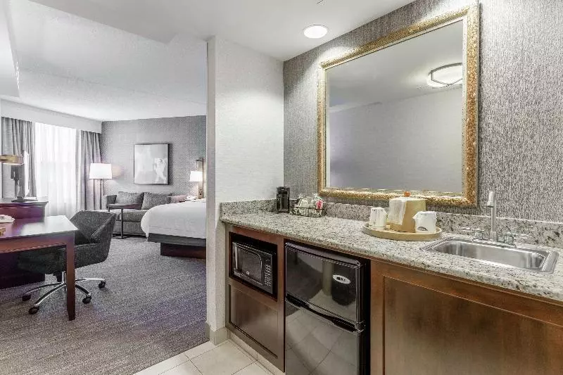 キングサイズベッドのスタンダードルーム, Hampton Inn & Suites Saratoga Springs Downtown